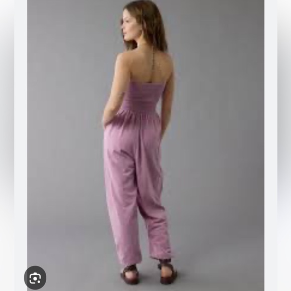 NWT AE Sunchaser Knit Smocked Tube Jumpsuit - Picture 5 of 6